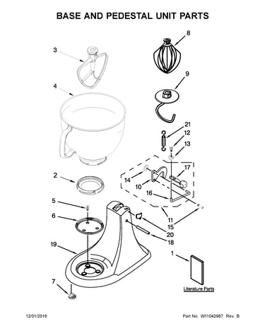 Base and pedestal unit parts