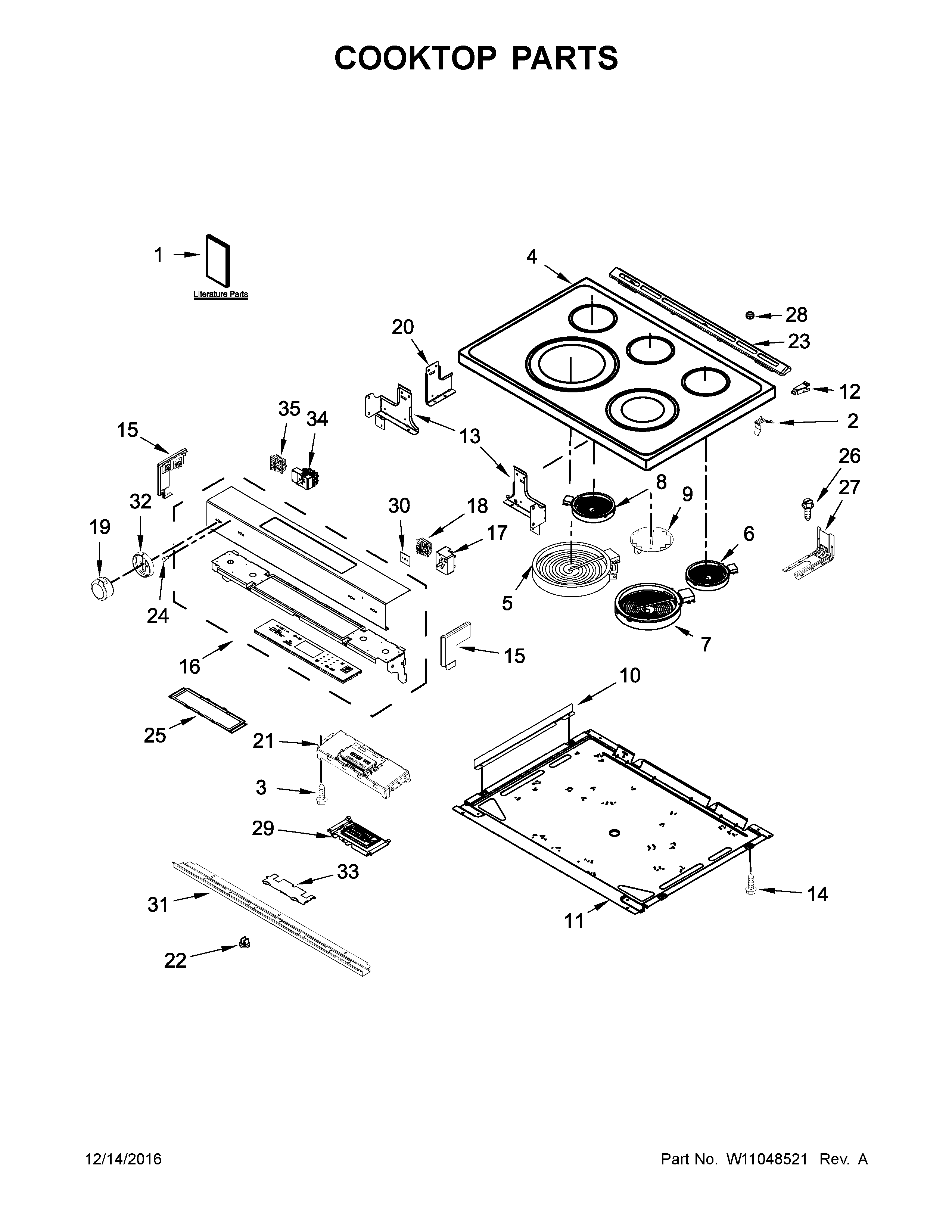 Cooktop parts