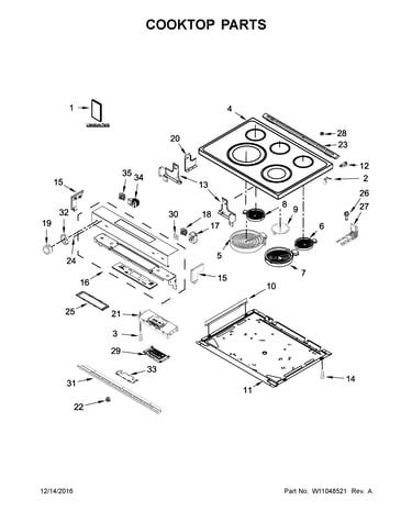 Cooktop parts