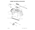KitchenAid KMHC319EWH2 cabinet and installation parts diagram