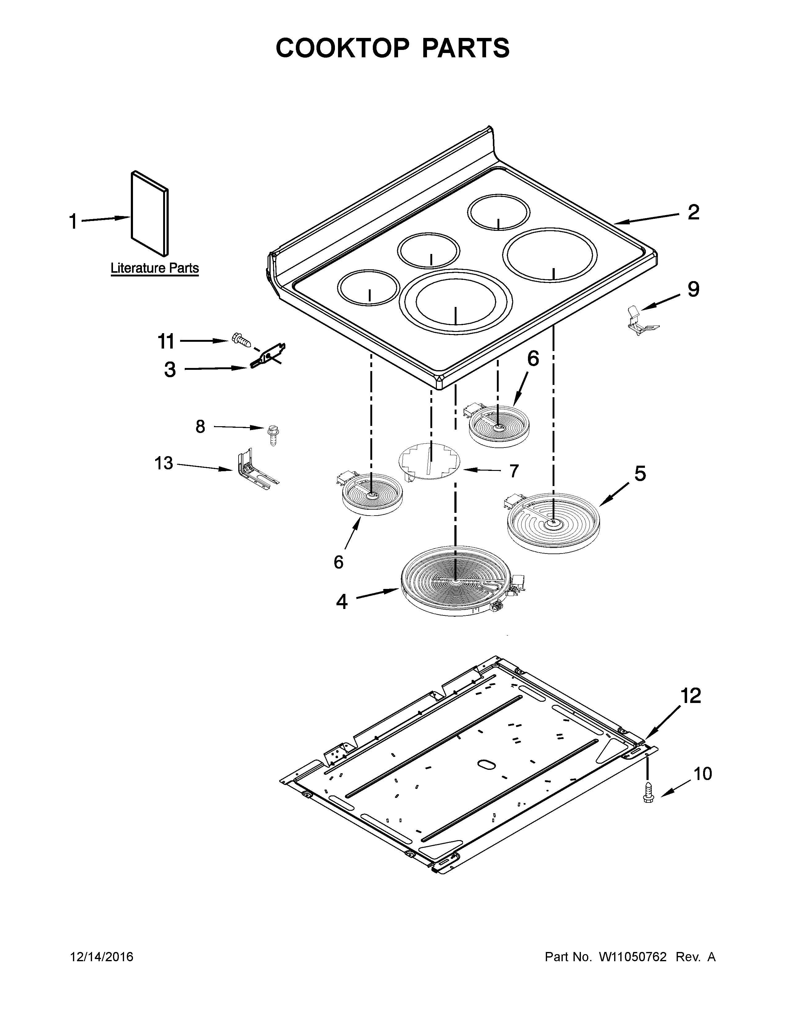 Cooktop parts