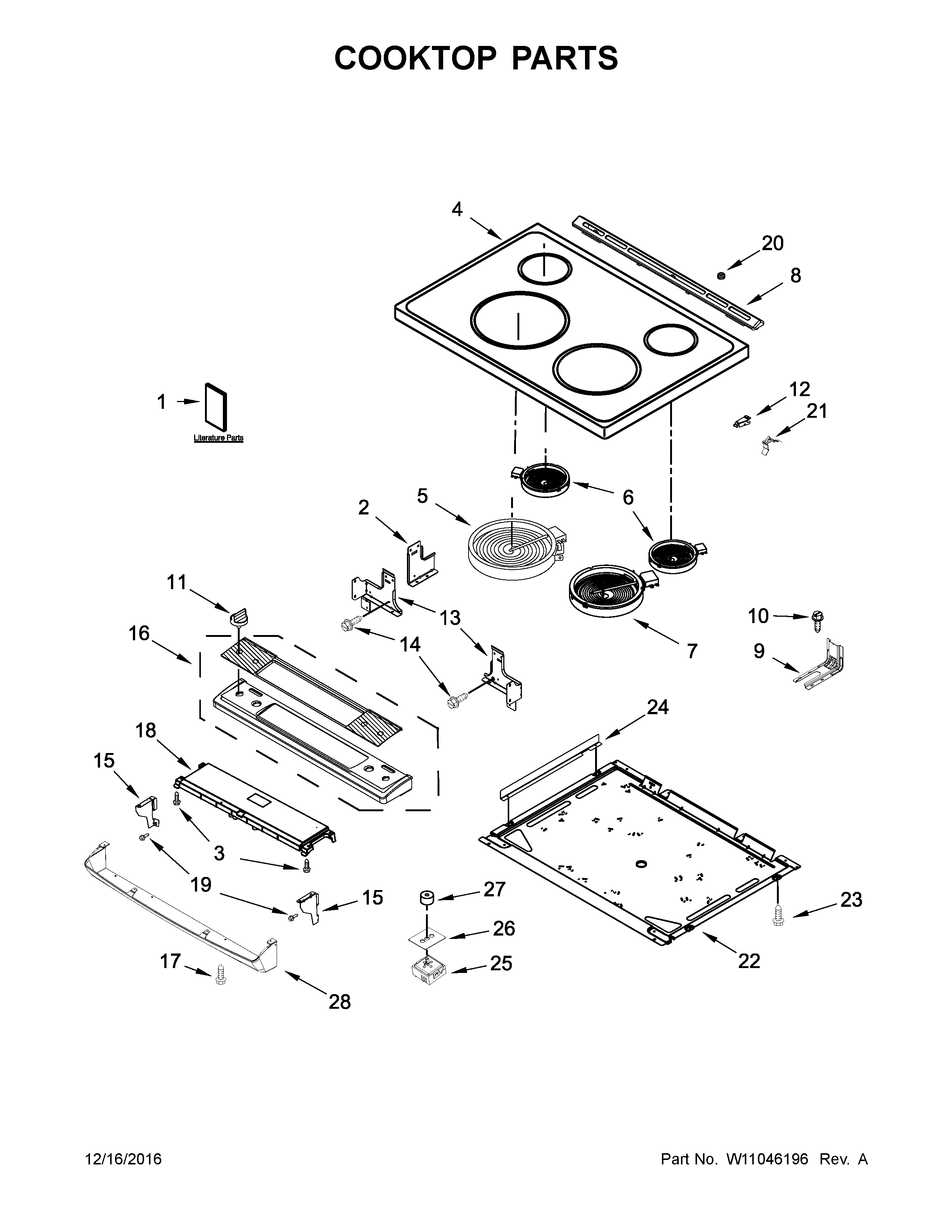 Cooktop parts