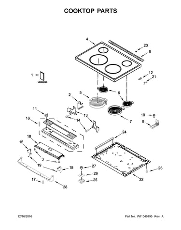 Cooktop parts