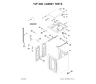 Crosley CAW11544EW2 top and cabinet parts diagram