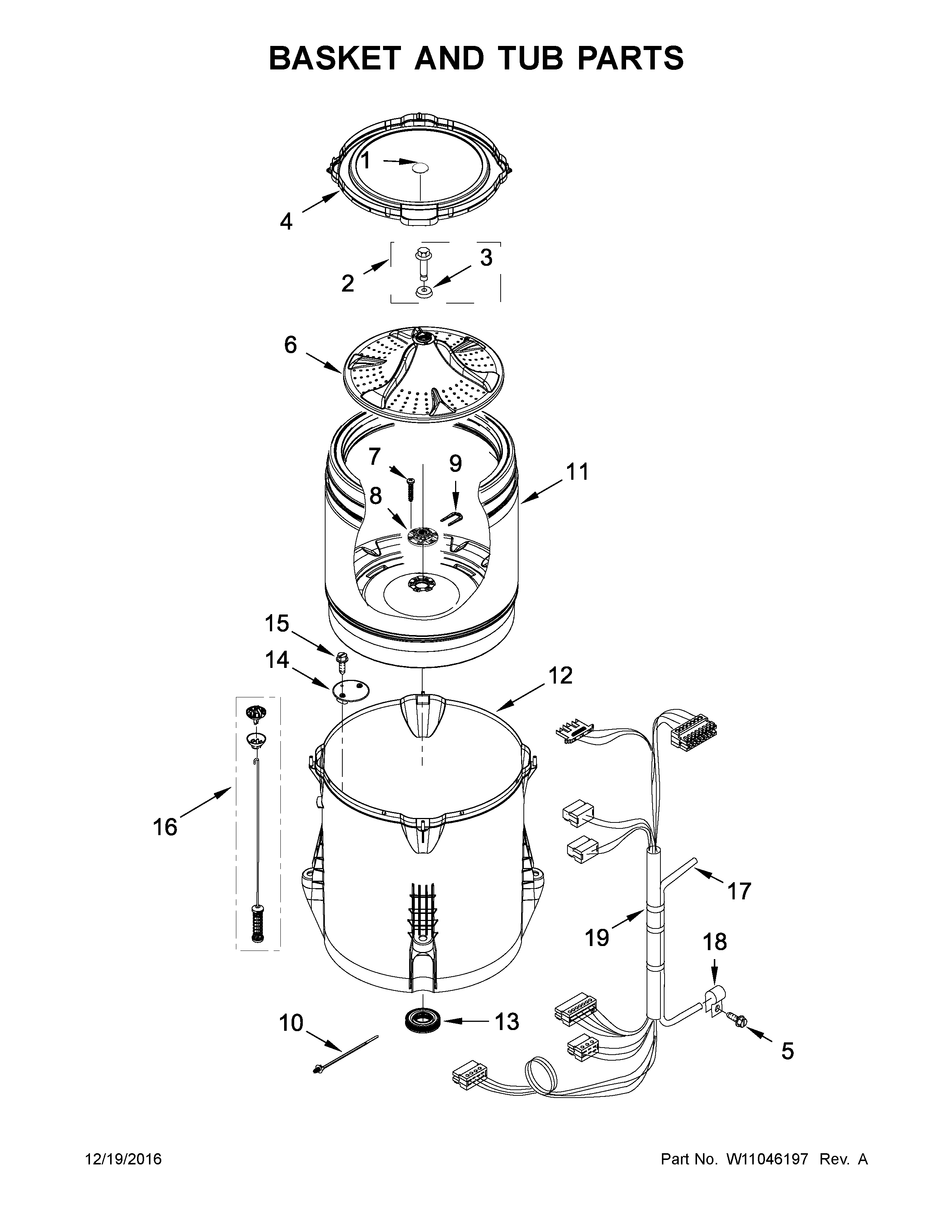 Basket and tub parts