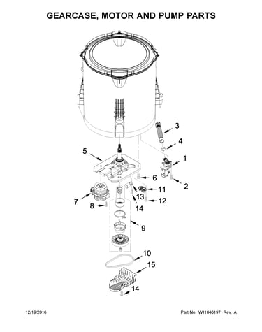 Gearcase, motor and pump parts