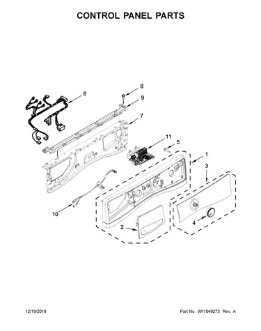 Control panel parts