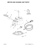 Motor, housing unit parts