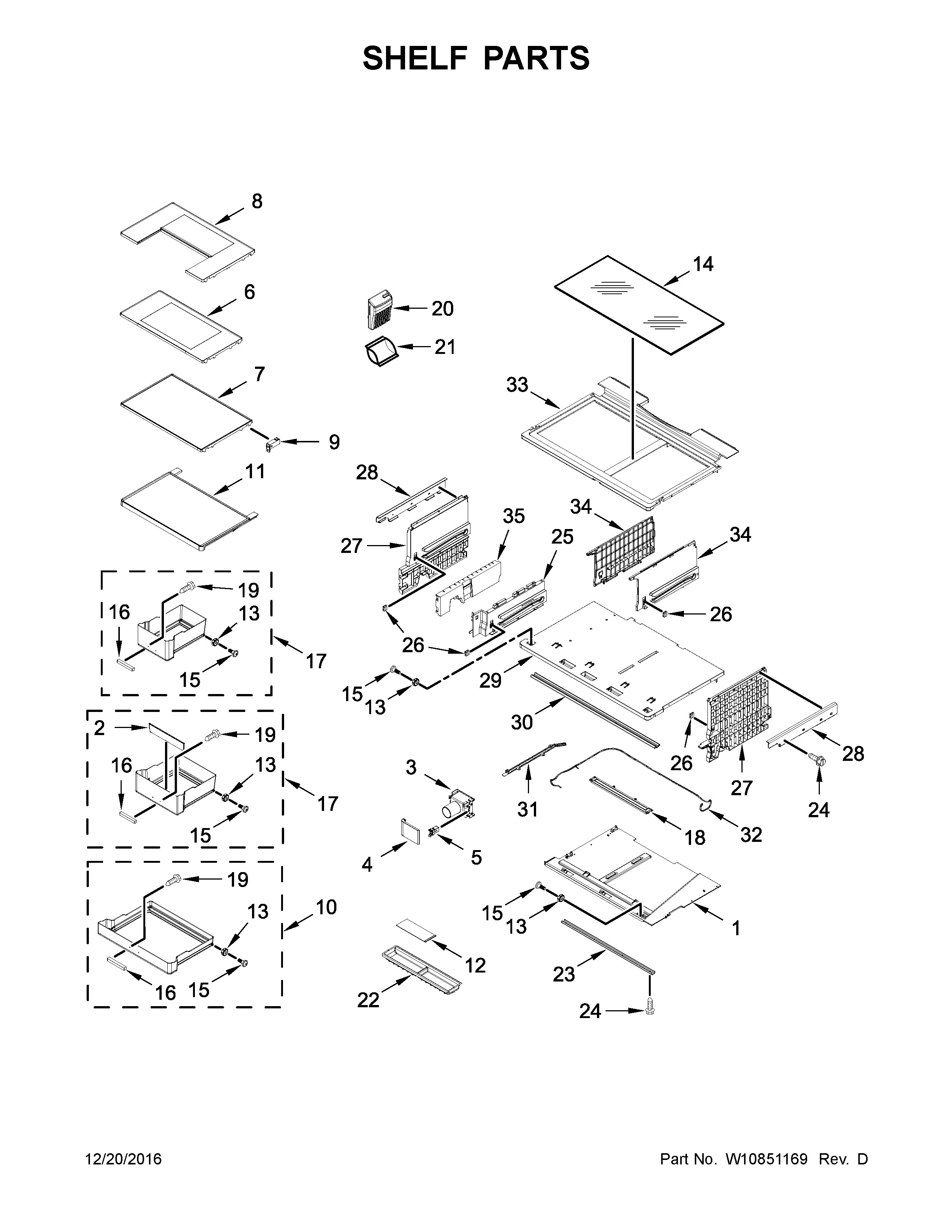 Shelf parts