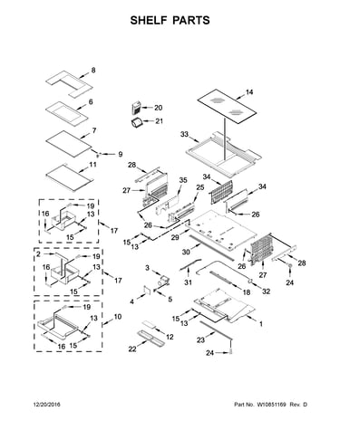 Shelf parts