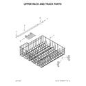 Whirlpool WDF520PADM7 upper rack and track parts diagram