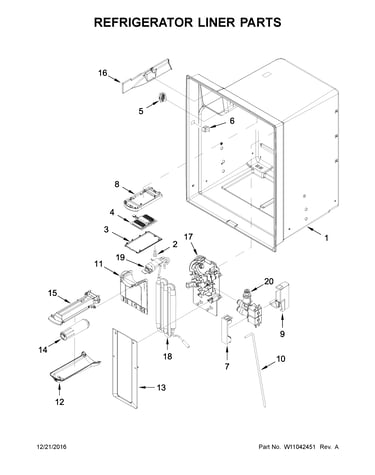 Refrigerator liner parts