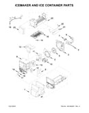 Icemaker and ice container parts