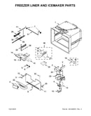 Freezer liner and icemaker parts