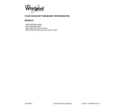 Whirlpool WRX735SDHV00 cover sheet diagram