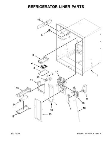 Refrigerator liner parts