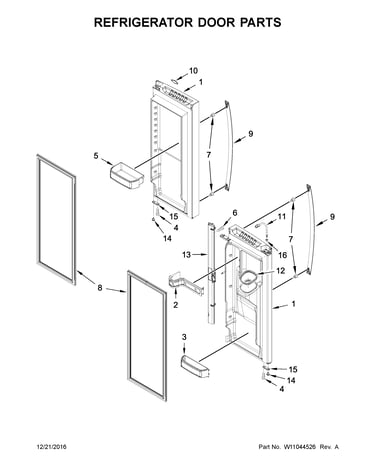 Refrigerator door parts