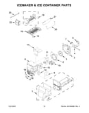 Icemaker and ice container parts