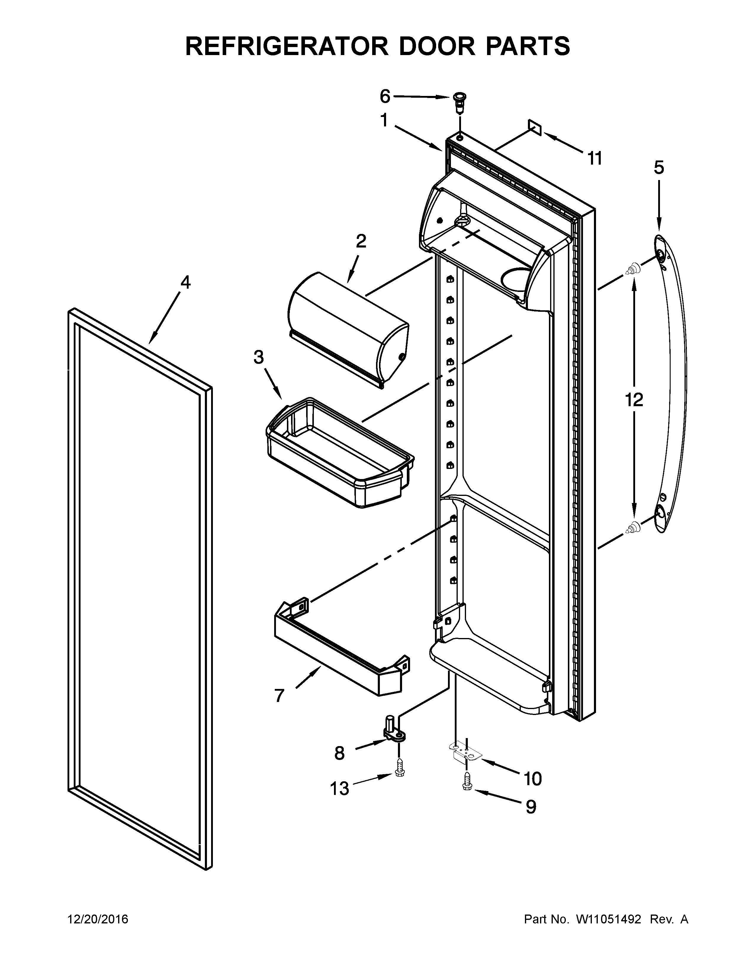 REFRIGERATOR DOOR PARTS