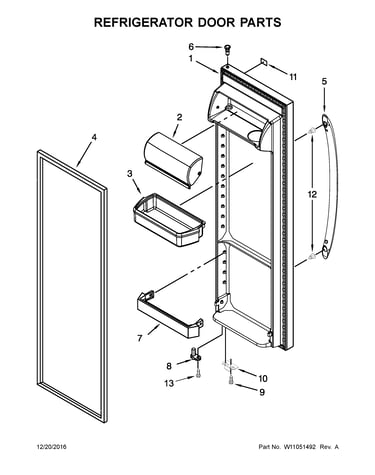 Refrigerator door parts