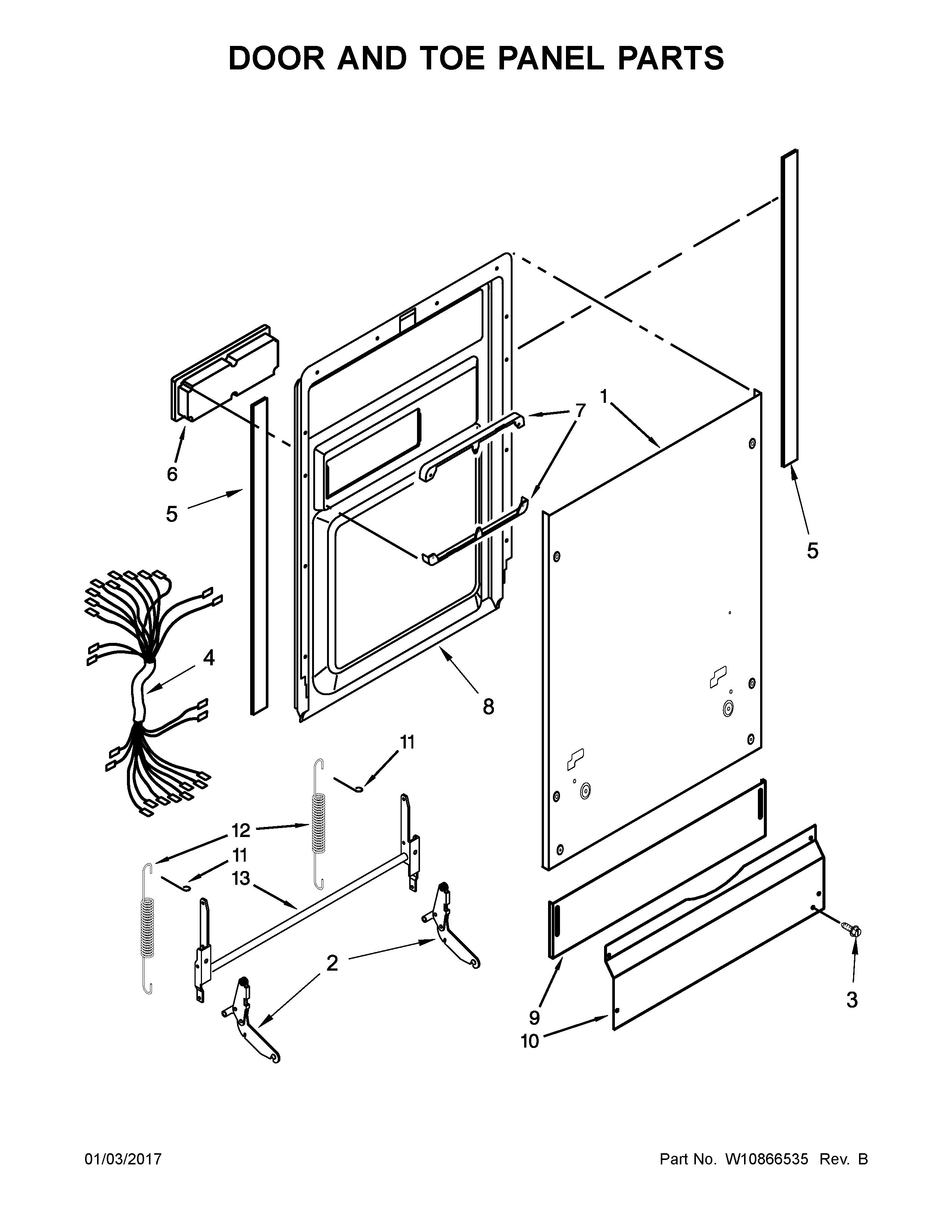 DOOR AND TOE PANEL PARTS