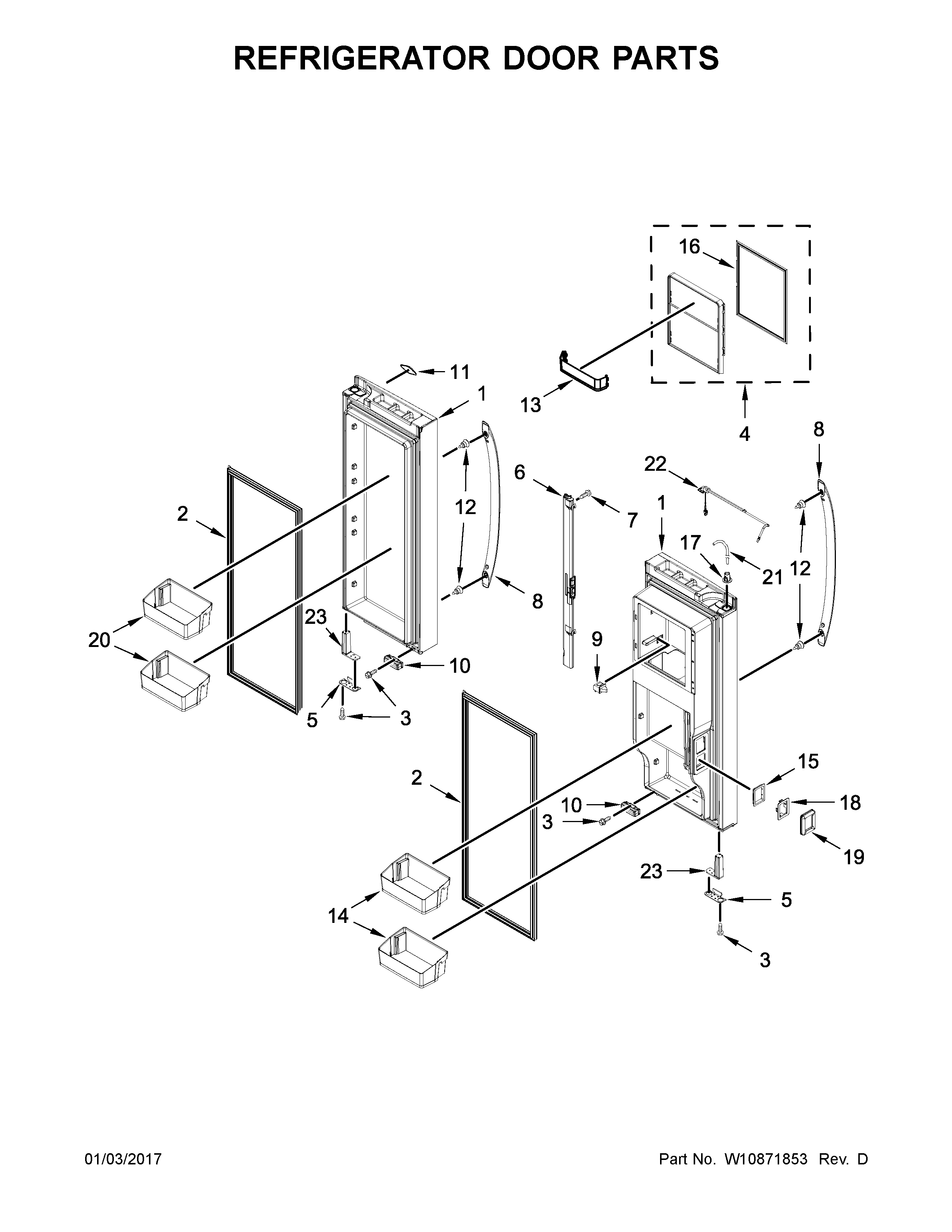 REFRIGERATOR DOOR PARTS