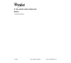 Whirlpool GXW7230DAS0 cover sheet diagram