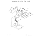 Crosley CAW35114GW0 controls and water inlet parts diagram