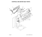 Crosley CAW42114GW0 controls and water inlet parts diagram