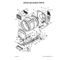 Whirlpool WGT4027EW1 dryer bulkhead parts diagram