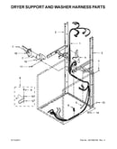 Dryer support and washer harness parts