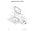 Whirlpool WGT4027EW1 washer top and lid parts diagram