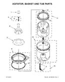 Agitator, basket and tub parts