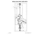 Whirlpool WGT4027EW1 brake and drive tube parts diagram
