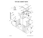 Maytag MVWB835DC0 top and cabinet parts diagram