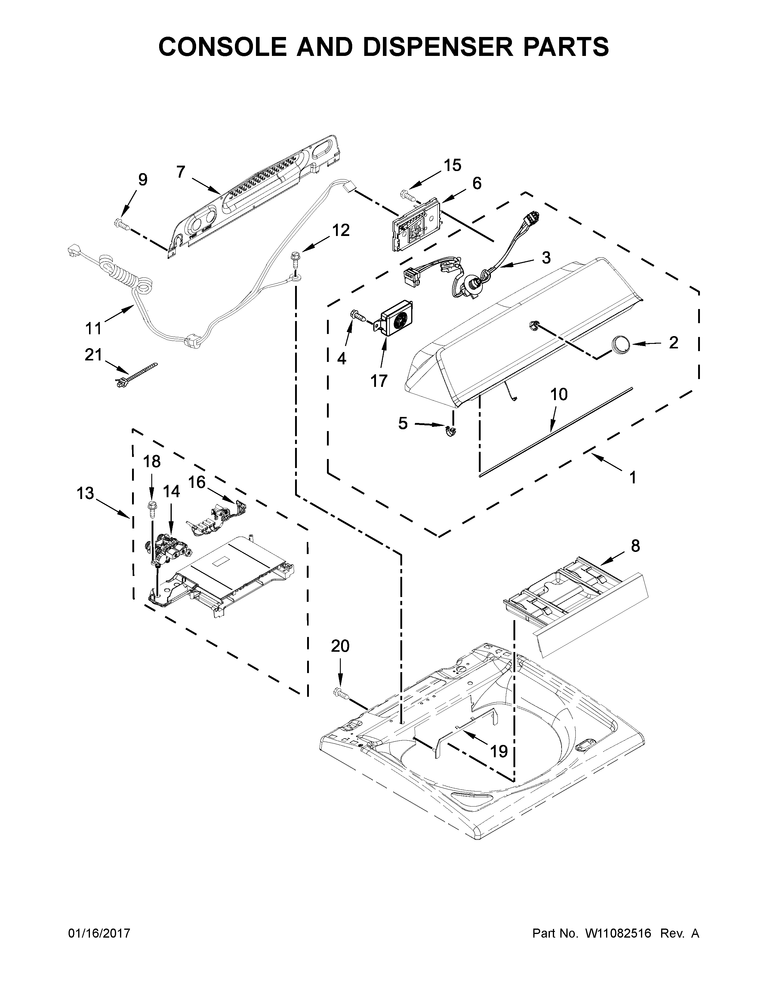 CONSOLE AND DISPENSER PARTS