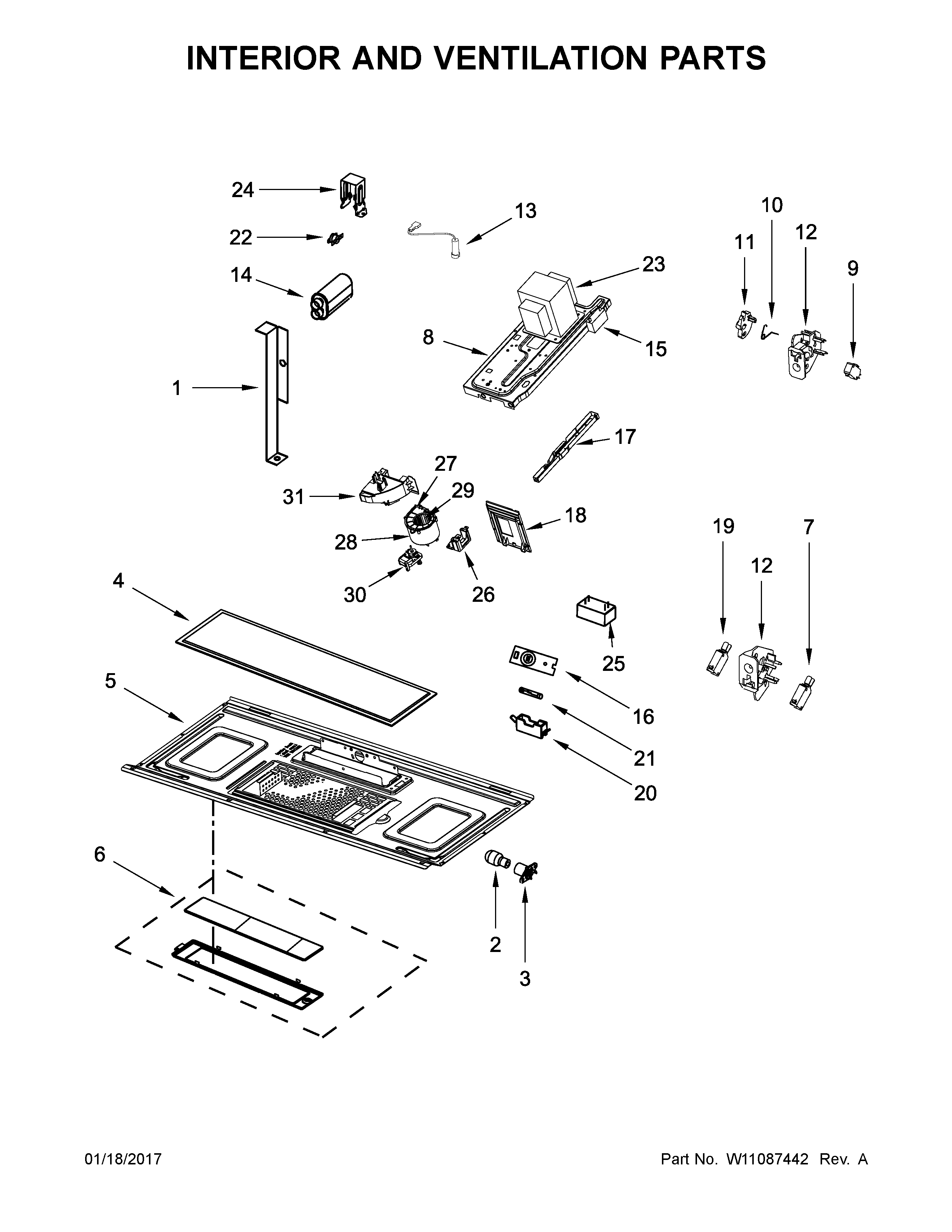 INTERIOR AND VENTILATION PARTS