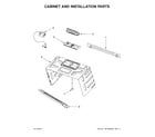 KitchenAid KMHS120EBS0 cabinet and installation parts diagram
