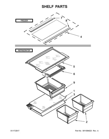 Shelf parts