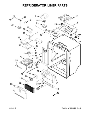 Refrigerator liner parts