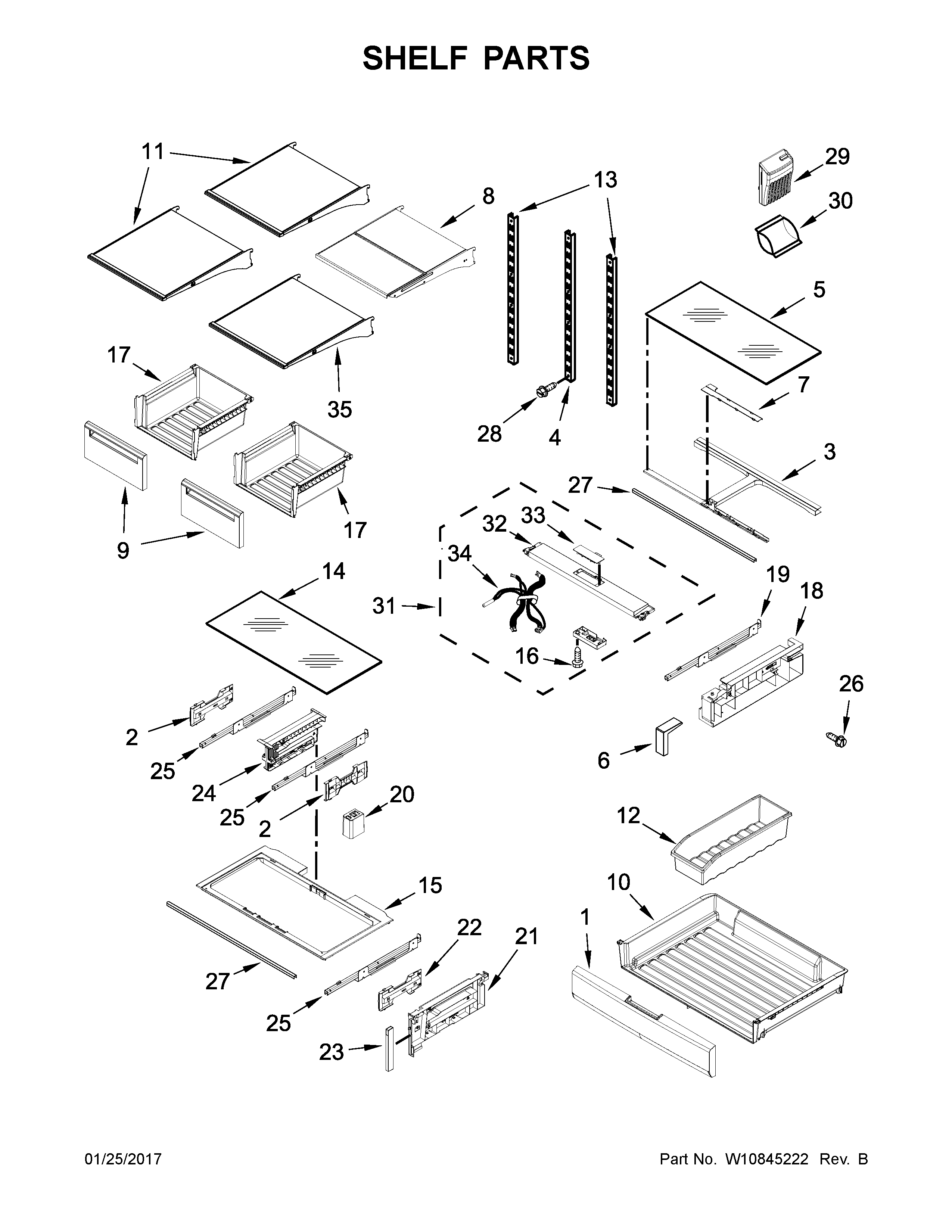 Shelf parts