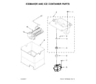 Maytag MFT2778EEZ01 icemaker and ice container parts diagram