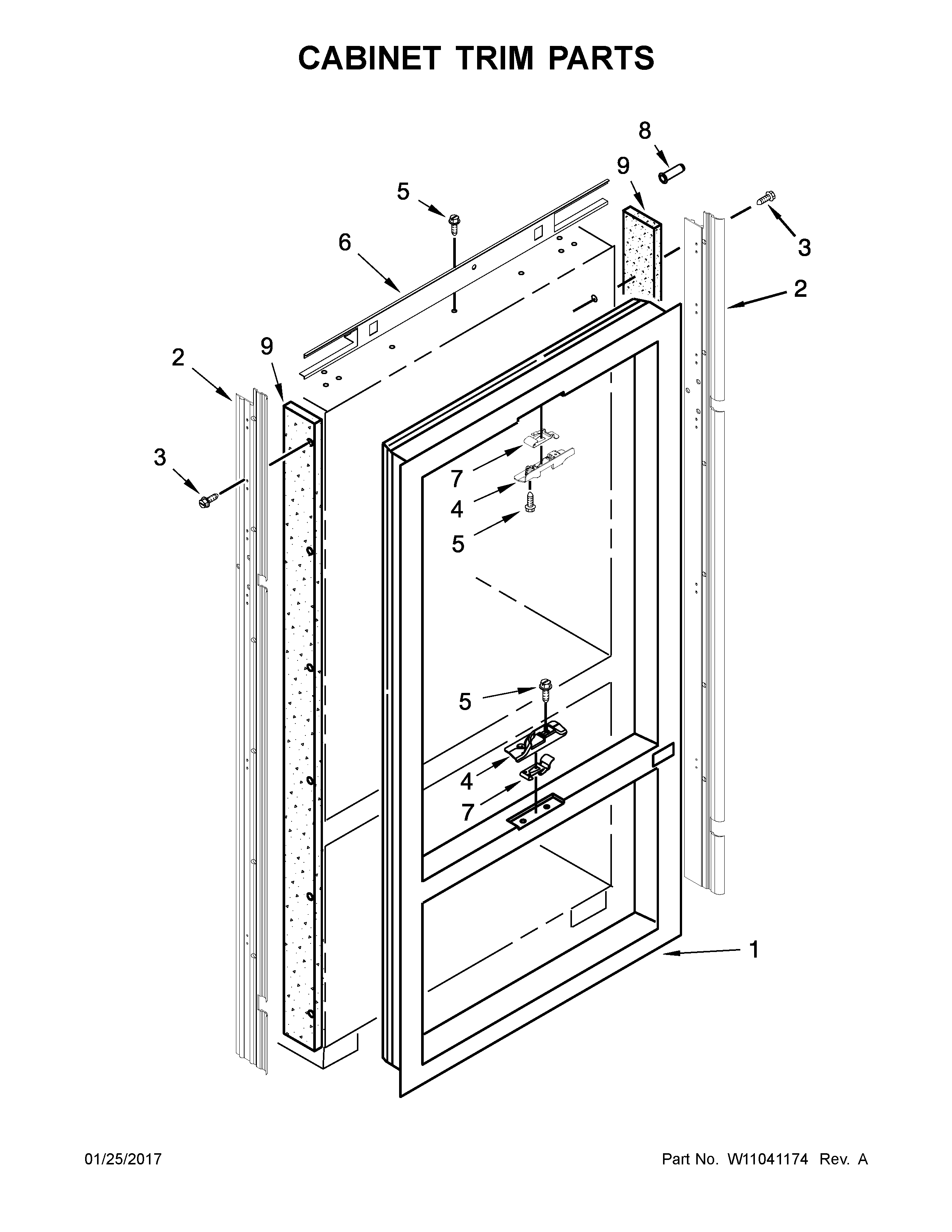 Cabinet trim parts