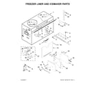 Jenn-Air JF36NXFXDE01 freezer liner and icemaker parts diagram