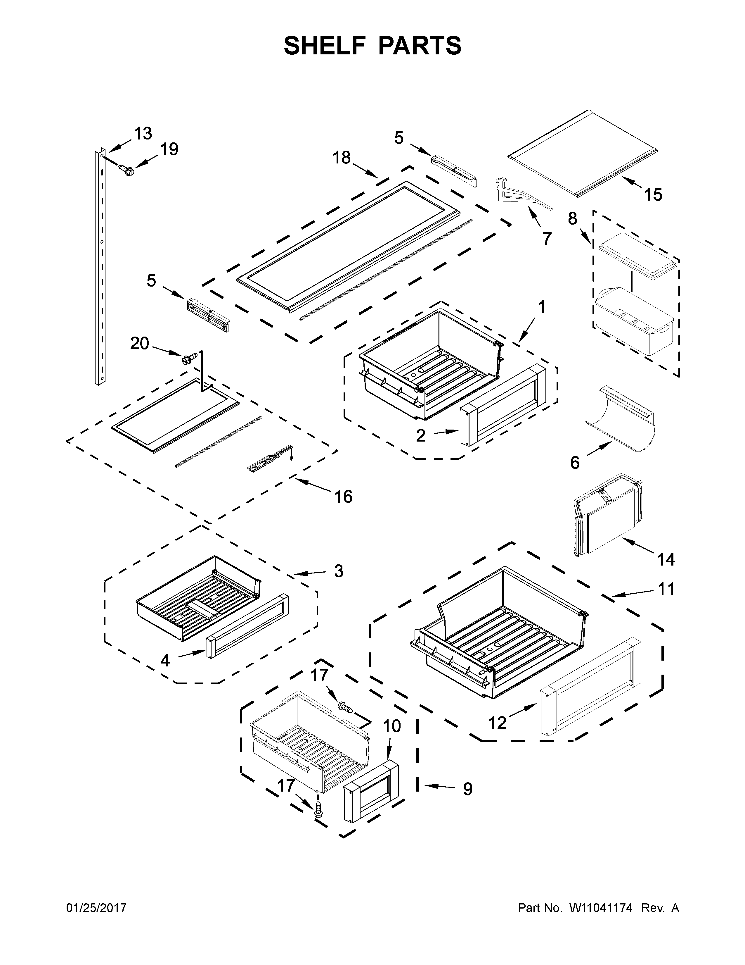 Shelf parts