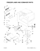 Freezer liner and icemaker parts
