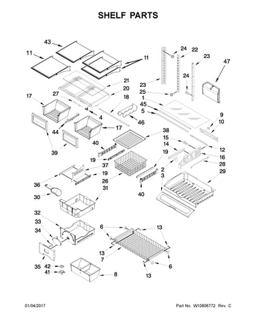 Shelf parts