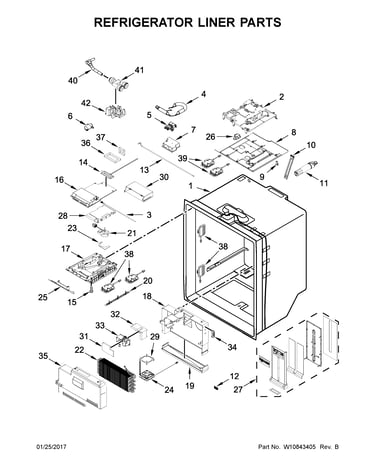 Refrigerator liner parts