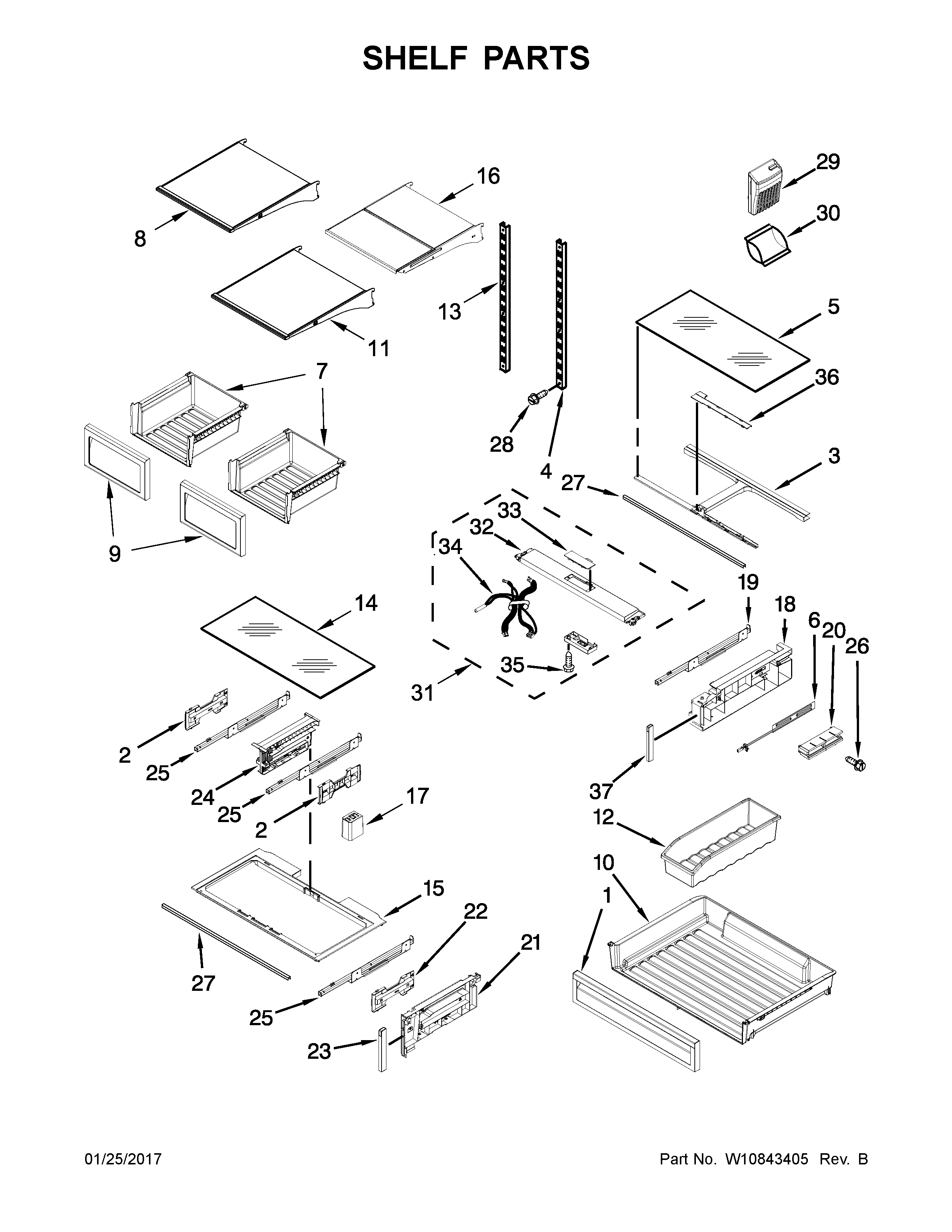 Shelf parts