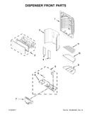 Dispenser front parts